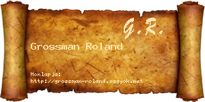 Grossman Roland névjegykártya